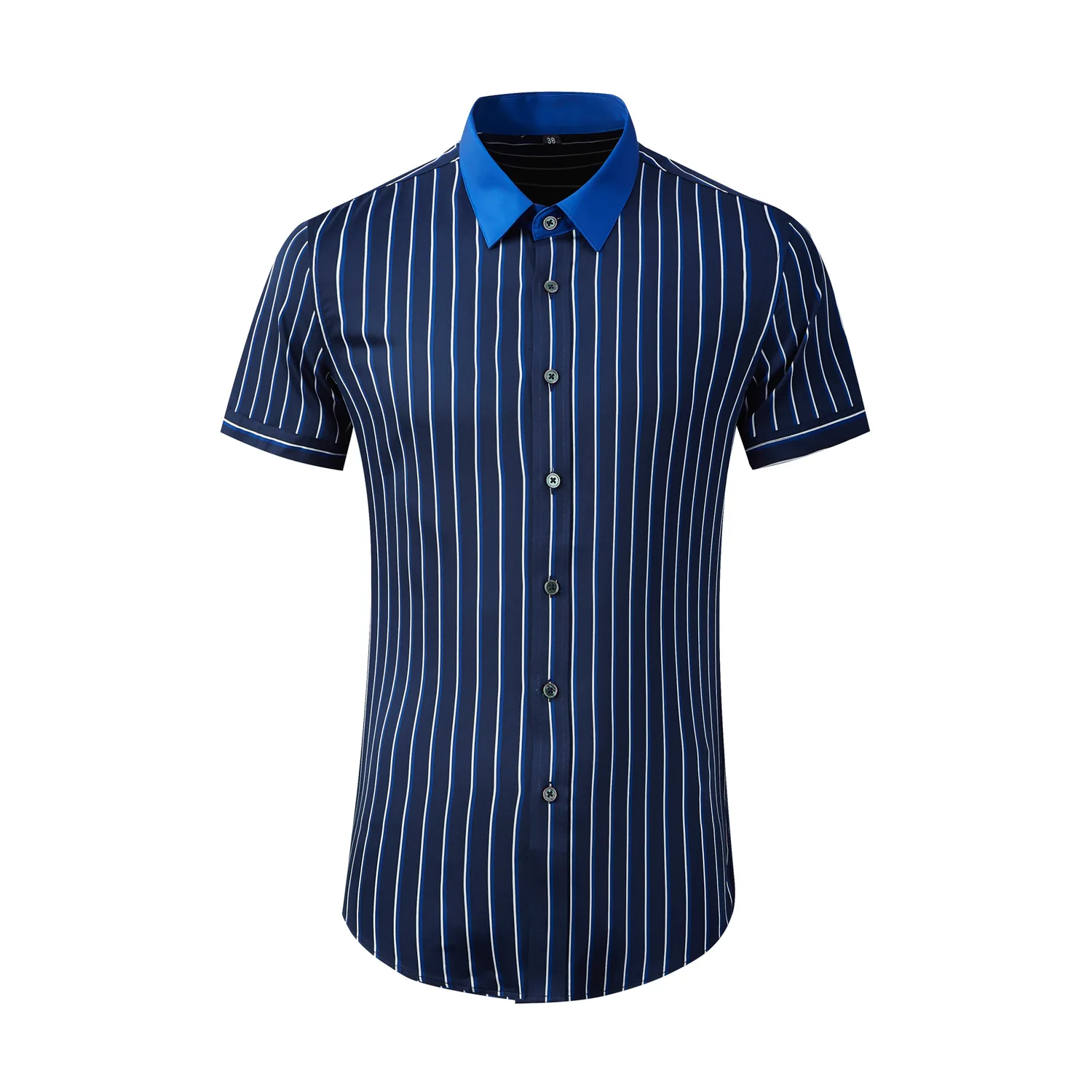 High Quality Luxury Jewelry New Striped Short-Sleeved Shirt Ice Silk Seamless Smooth Men'S Fashion Business Loose Top Clothing
High Quality Luxury Jewelry New Striped Short-Sleeved Shirt Ice Silk Seamless Smooth Men'S Fashion Business Loose Top Clothing