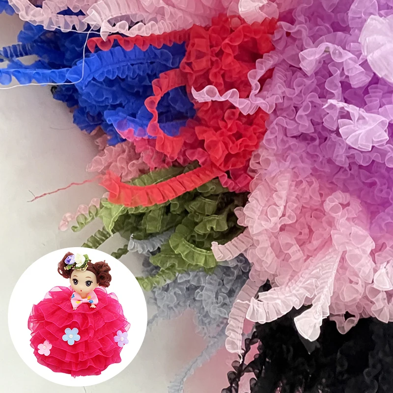 4.6m Color Transparent Glass Yarn Pleated Ruffle Lace Ribbon DIY Curtain Tablecloth Trim Toy Doll Pet Clothes Sewing Material
4.6m Color Transparent Glass Yarn Pleated Ruffle Lace Ribbon DIY Curtain Tablecloth Trim Toy Doll Pet Clothes Sewing Material