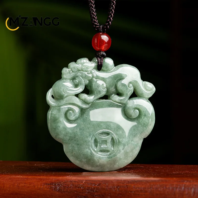 Natural A Goods Jadeite Wishful Brave Pendant Ice Zhaocai Men and Women's Jade Necklace Hand-carved Fashion Jewelry Mascot
Natural A Goods Jadeite Wishful Brave Pendant Ice Zhaocai Men and Women's Jade Necklace Hand-carved Fashion Jewelry Mascot