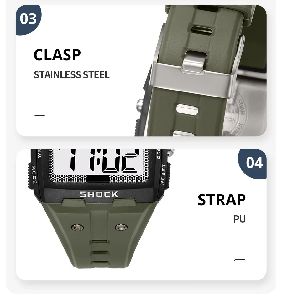 New for Men Sports Electronic Watch Waterproof Night Glow Large Screen Square Student Watch Outdoor Running Camping 11 Mallzona S2bf4cf3de9c4481cbe586a11db2644c5Z New for Men Sports Electronic Watch Waterproof Night Glow Large Screen Square Student Watch Outdoor Running Camping Mallzona