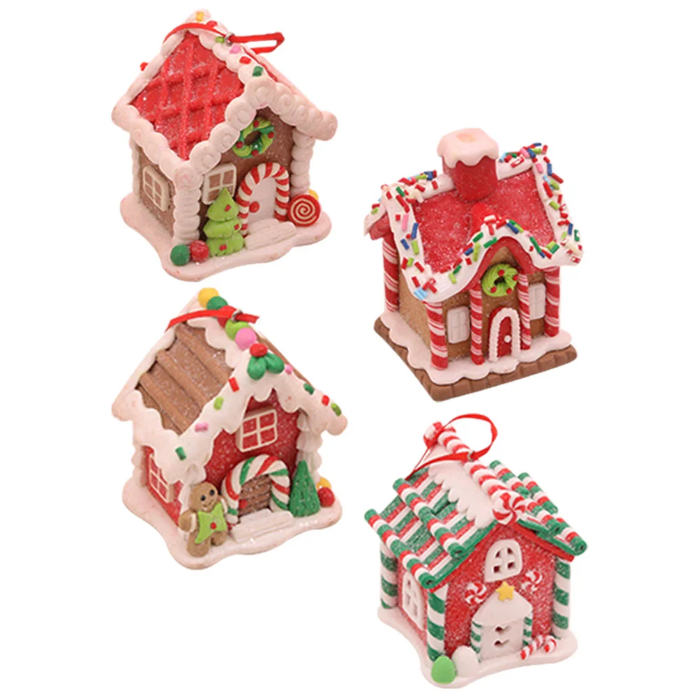 4 Pcs Holiday Christmas Tree Ornaments Set Gingerbread House Desktop 4pcs The Gift Hanging Accessories
4 Pcs Holiday Christmas Tree Ornaments Set Gingerbread House Desktop 4pcs The Gift Hanging Accessories