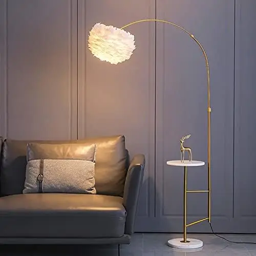 Floor Lamp,Modern Bedside Lamp with Table, Glam Floor Lamp for Living Room, Bedroom (A Golden)
Floor Lamp,Modern Bedside Lamp with Table, Glam Floor Lamp for Living Room, Bedroom (A Golden)