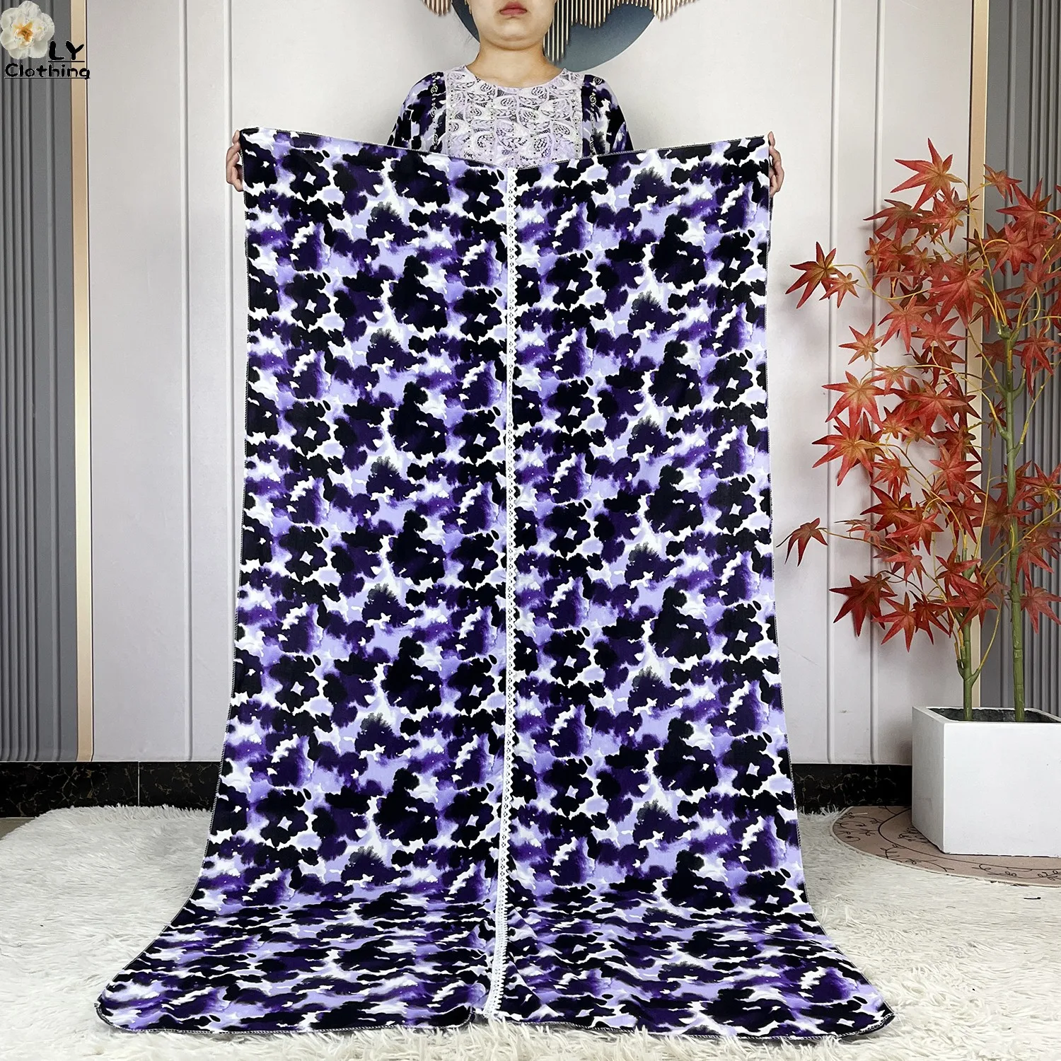 فستان نسائي جديد موضة 2026 بتصميم زهري وأكمام طويلة من القطن مع وشاح كبير، قفطان دبي، فستان فضفاض كاجوال، فساتين أفريقية فستان نسائي جديد موضة 2026 بتصميم زهري وأكمام طويلة من القطن مع وشاح كبير، قفطان دبي، فستان فضفاض كاجوال، فساتين أفريقية