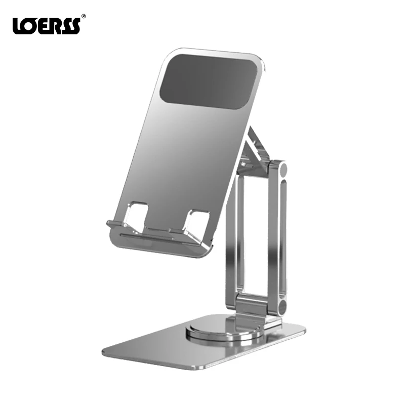 

LOERSS Aluminum Phone Holder 360 Rotation Foldable Desk Phone Stand Stable Metal Bracket for iPad iPhone 14 13 Xiaomi Samsung