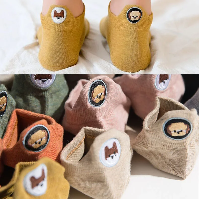 3 Pairs Spring Summer Female Socks Japanese Lovely Personality Heel Embroidered Cartoon Dogs Solid Cotton Ankle Socks Kawaii
3 Pairs Spring Summer Female Socks Japanese Lovely Personality Heel Embroidered Cartoon Dogs Solid Cotton Ankle Socks Kawaii
