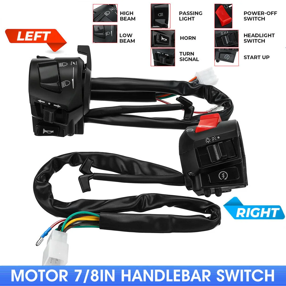 Universal 22mm 7/8" Motorcycle Handlebar Switch Gear Control Light Indicator Switch Moto ATV Bike DC12V Black Motorcycle Parts
Universal 22mm 7/8" Motorcycle Handlebar Switch Gear Control Light Indicator Switch Moto ATV Bike DC12V Black Motorcycle Parts