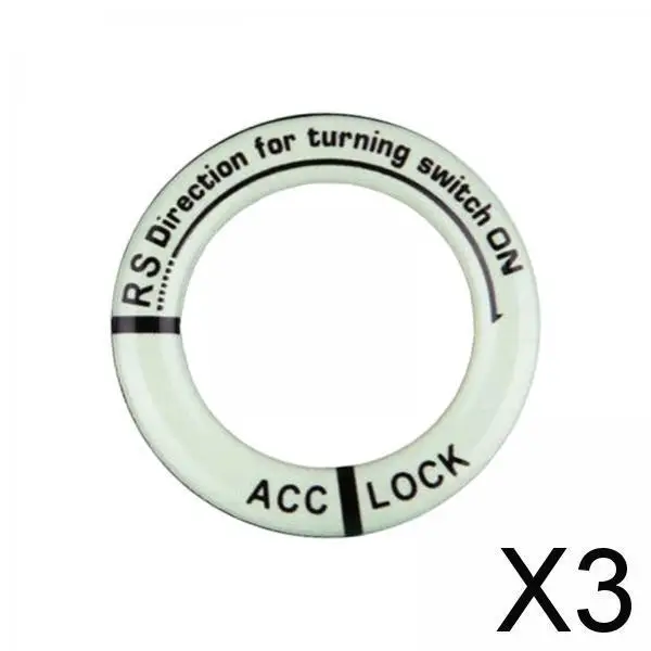 

2-4pack Universal Ignition Switch Decoration Rings Glow in The Dark luminous