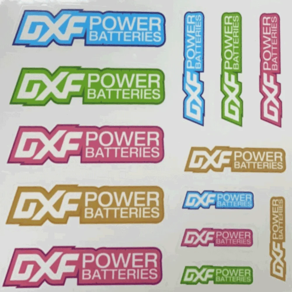 

1-5PCS DXF POWER BATTERIES Stickers for RC Car Evader BX Buggy Truggy Offroad Boat Truck UAV RACING Helicopter Airplane Arrama