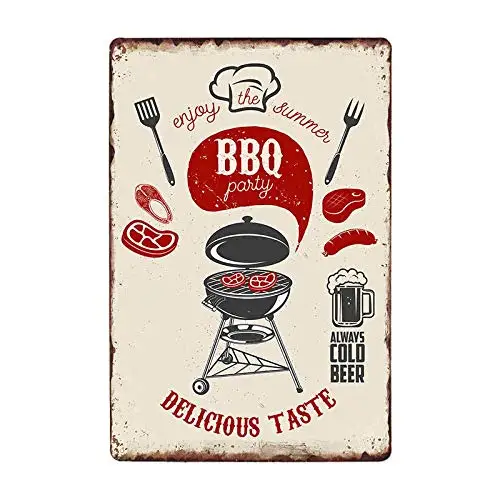 

Patisaner Barbecue Tin Sign Retro Metal Plaque Wall Poster Board Bar Decoration Farmhouse Decoration 20x30cm-6