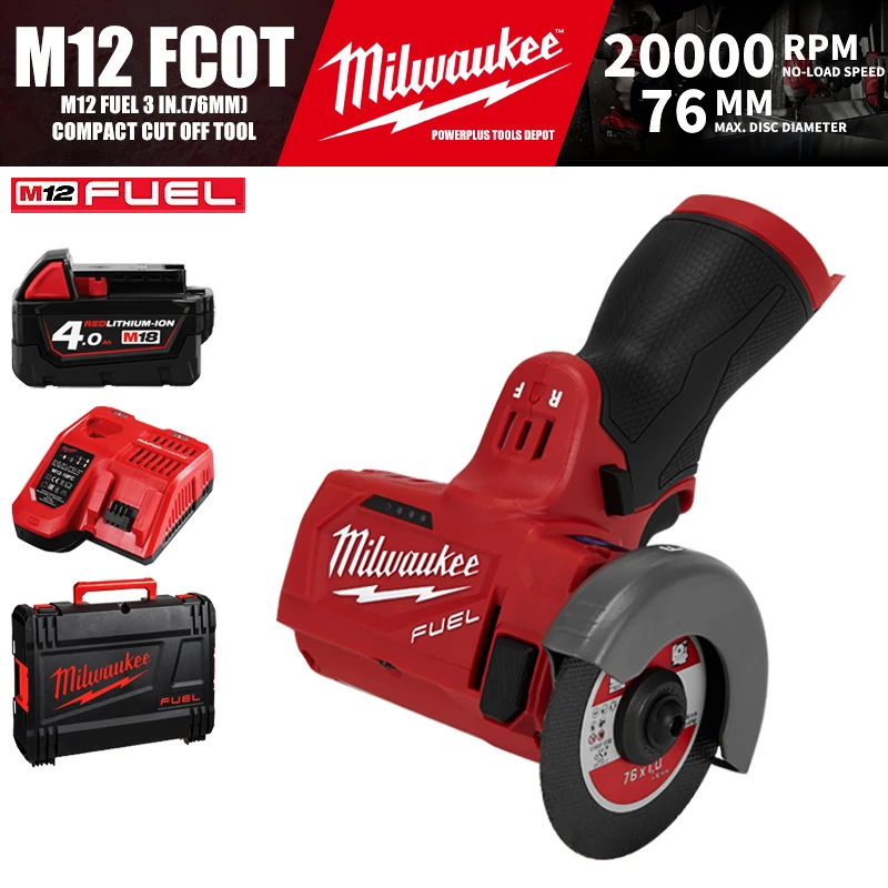 Milwaukee M12 FCOT/2522 Kit M12 FUEL 3 in. 76Mmm Brushless Cordless Compact Cut Off Tool 12V Power Tools With Battery Charger
Milwaukee M12 FCOT/2522 Kit M12 FUEL 3 in. 76Mmm Brushless Cordless Compact Cut Off Tool 12V Power Tools With Battery Charger