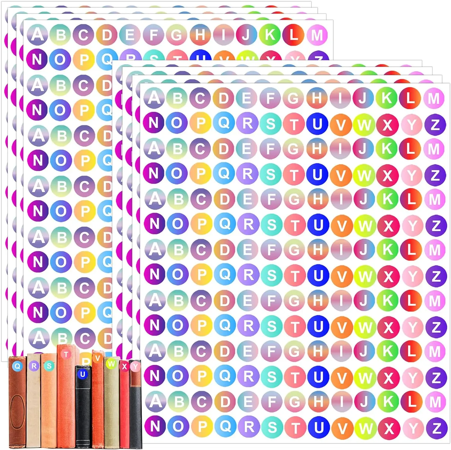 1/2 inc A-Z Letters 26 Alphabet Stickers Small Round Paper Self-Adhesive Letter Labels for Organizing Inventory Lockers 1820pcs
1/2 inc A-Z Letters 26 Alphabet Stickers Small Round Paper Self-Adhesive Letter Labels for Organizing Inventory Lockers 1820pcs