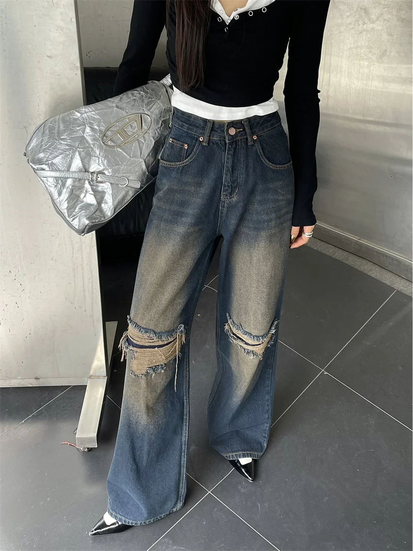 Джинсы Alien Kitty женские с широкими штанинами, винтажные универсальные брюки из денима с высокой талией, Свободные повседневные офисные штаны, уличная одежда, осень 2023
Джинсы Alien Kitty женские с широкими штанинами, винтажные универсальные брюки из денима с высокой талией, Свободные повседневные офисные штаны, уличная одежда, осень 2023