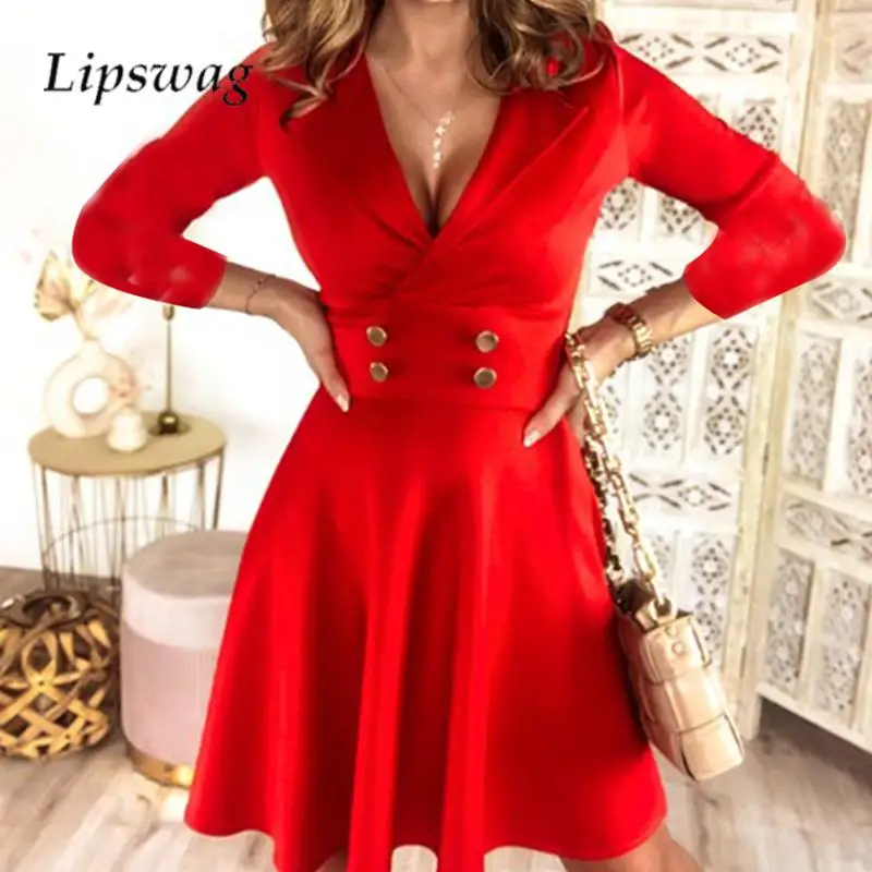 New 2024 Spring Long Sleeve High Waist Slim Dress Women Notched Lapel Collar Blazer Dress Elegant Ladies Solid A-Line Mini Dress 
New 2024 Spring Long Sleeve High Waist Slim Dress Women Notched Lapel Collar Blazer Dress Elegant Ladies Solid A-Line Mini Dress