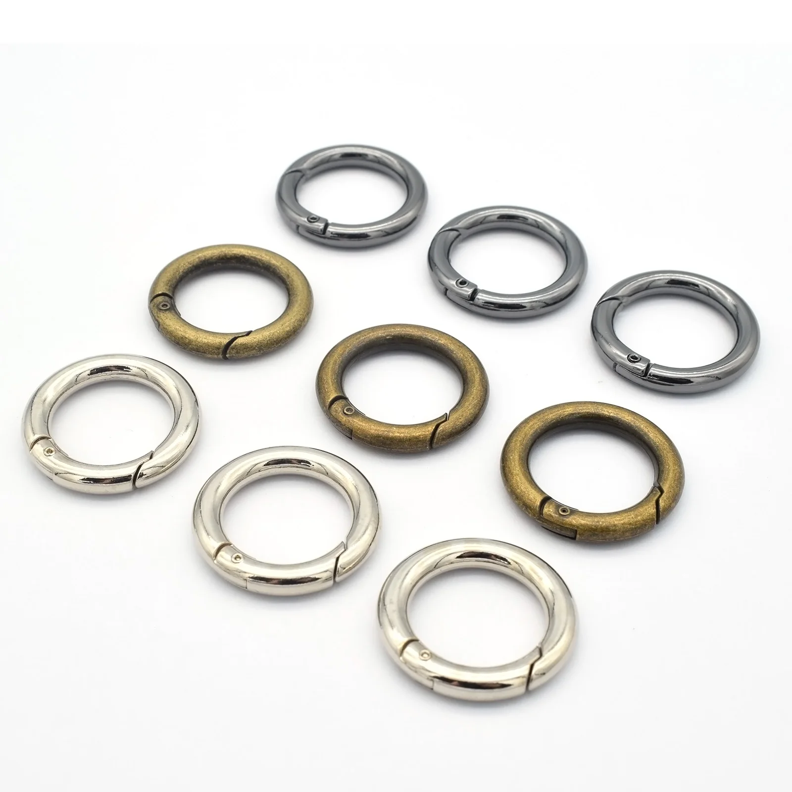Gunmetal 21mm Metal O Ring Snap Clips Round Spring Hooks For Hanging Handbag Purses Keychain Buckle DIY Accessories 10pcs
Gunmetal 21mm Metal O Ring Snap Clips Round Spring Hooks For Hanging Handbag Purses Keychain Buckle DIY Accessories 10pcs