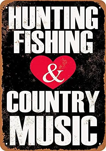 Hunting Fishing and Country Music Wall Poster Tin Sign Vintage BBQ Restaurant Dinner Room Cafe Shop Decor
Hunting Fishing and Country Music Wall Poster Tin Sign Vintage BBQ Restaurant Dinner Room Cafe Shop Decor