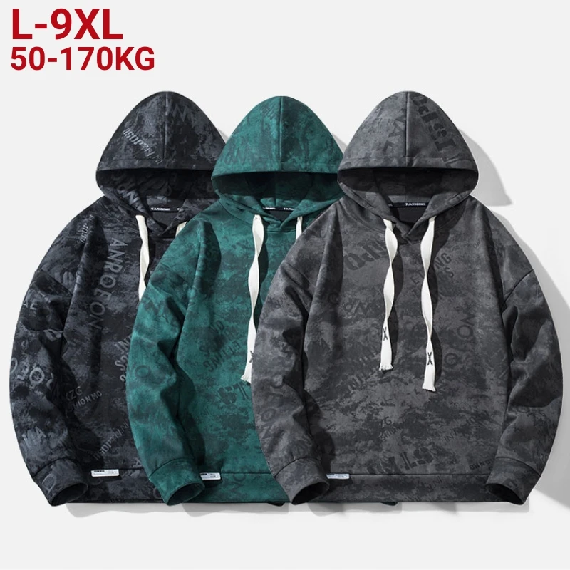 

Plus Size 9xl 8xl Camoufage Hoodie Sweatshirts Men Big Pockets Trend Pullover With Hood Streetwear 7xl Oversize Tops