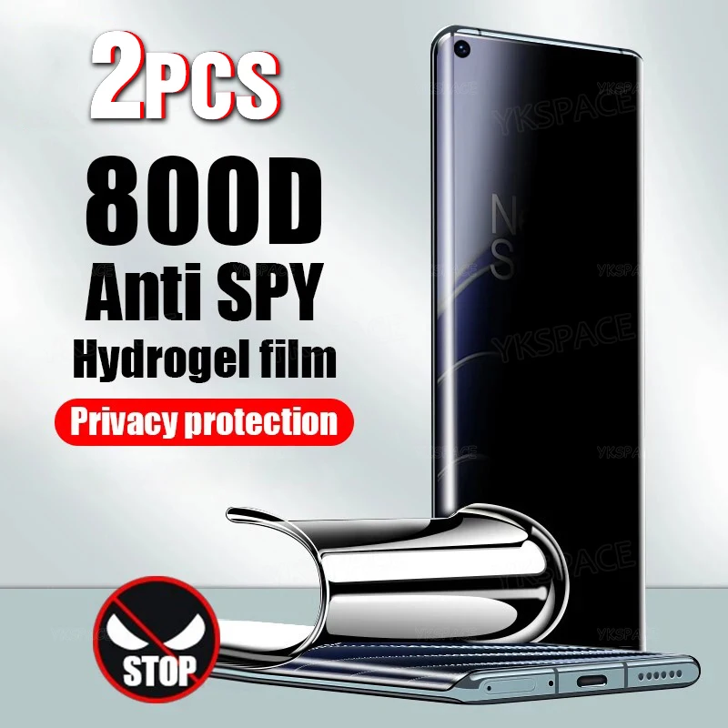 

2Pcs Anti Spy Privacy Soft Hydrogel Film For Oneplus 7 7T 8 8T 9 9R 10 10T 11 11R 12 12R Ace 3 2 Pro Full Cover Screen Protector