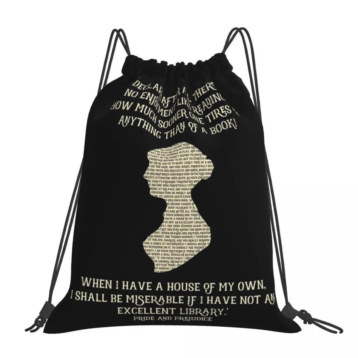 Jane Austen Book Quote Pride And Prejudice Backpacks Fashion Portable Drawstring Bags Shoes Bag Book Bags For Man Woman Students
Jane Austen Book Quote Pride And Prejudice Backpacks Fashion Portable Drawstring Bags Shoes Bag Book Bags For Man Woman Students