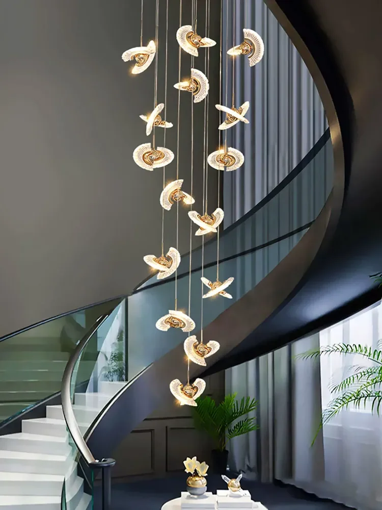 Modern Loft Pendant Lights Ceiling Chandeliers Led Hanging Lights Villa Suspension Pendant Lamp Acrylic Staircase Chandeliers
Modern Loft Pendant Lights Ceiling Chandeliers Led Hanging Lights Villa Suspension Pendant Lamp Acrylic Staircase Chandeliers