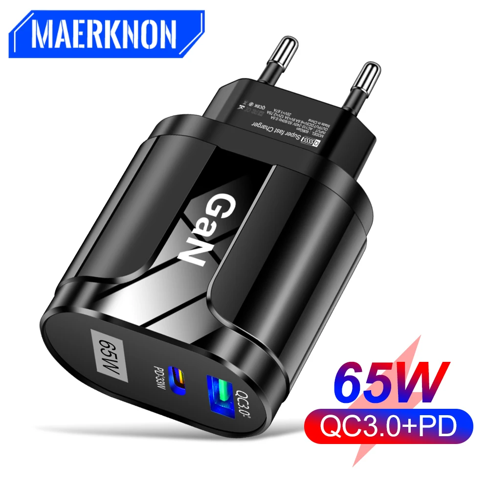65W GaN USB C Charger Quick Charge 4.0 3.0 QC4.0 QC PD3.0 PD USB-C Type C Fast USB Charger For iPhone 13 Pro Max Macbook Adapter
65W GaN USB C Charger Quick Charge 4.0 3.0 QC4.0 QC PD3.0 PD USB-C Type C Fast USB Charger For iPhone 13 Pro Max Macbook Adapter