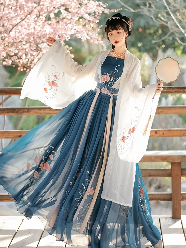 Women Chinese Traditional Hanfu Costume Lady Han Dynasty Dress Embroidery Wei JIN Dynasty Party Show Dance Clothing
Women Chinese Traditional Hanfu Costume Lady Han Dynasty Dress Embroidery Wei JIN Dynasty Party Show Dance Clothing