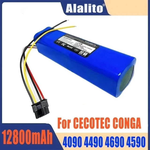 14.8V 12800mAh 100% New CECOTEC CONGA 4090 4490 4690 4590 Mopping Robot Battery Pack Netease Intelligent Manufacturing NIT Model
14.8V 12800mAh 100% New CECOTEC CONGA 4090 4490 4690 4590 Mopping Robot Battery Pack Netease Intelligent Manufacturing NIT Model