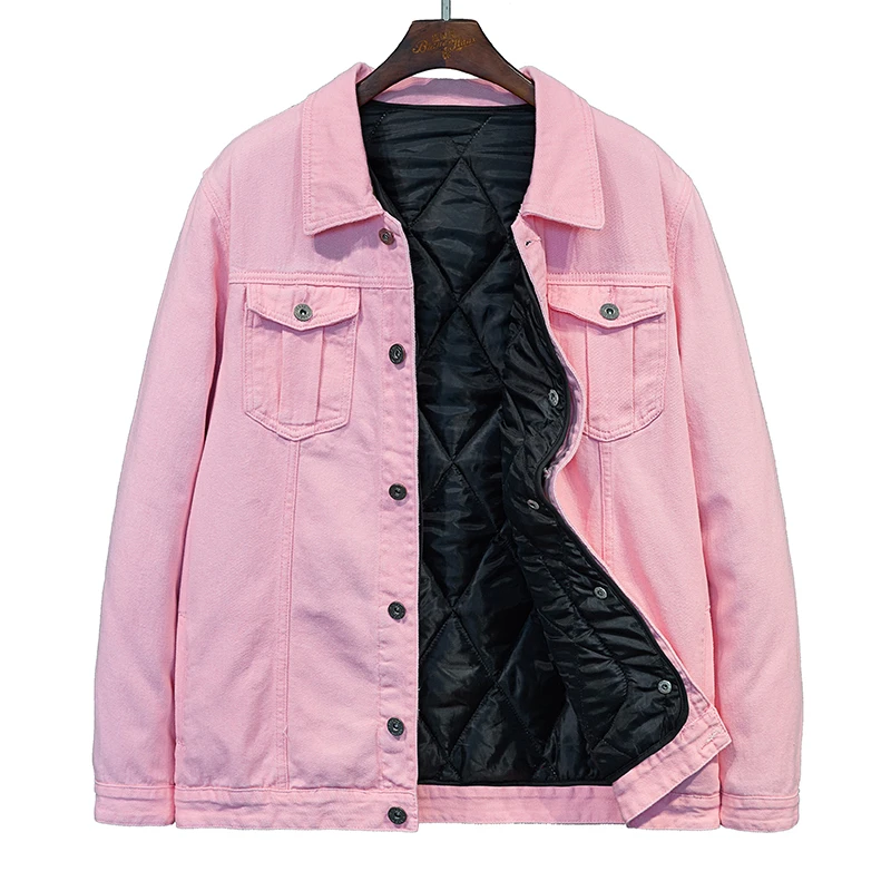 Men's Winter Warm Denim Jacket Detachable Quilted Liner Thicken Fleece Coat Plus Size Pink Outerwear
Men's Winter Warm Denim Jacket Detachable Quilted Liner Thicken Fleece Coat Plus Size Pink Outerwear