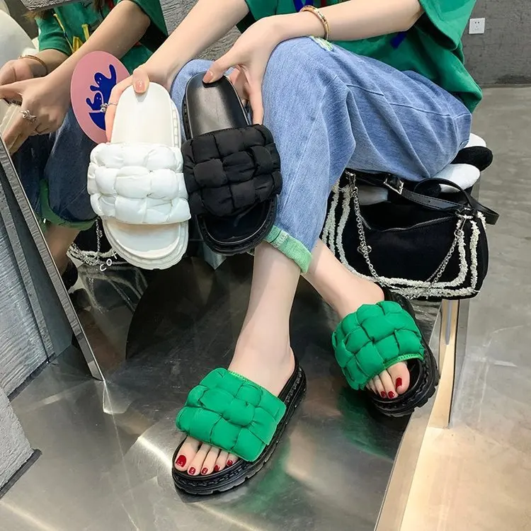 Шлепанцы женские плетеные, пляжная обувь без застежек, для улицы, Повседневные тапочки с открытым носком, сланцы, лето
Шлепанцы женские плетеные, пляжная обувь без застежек, для улицы, Повседневные тапочки с открытым носком, сланцы, лето