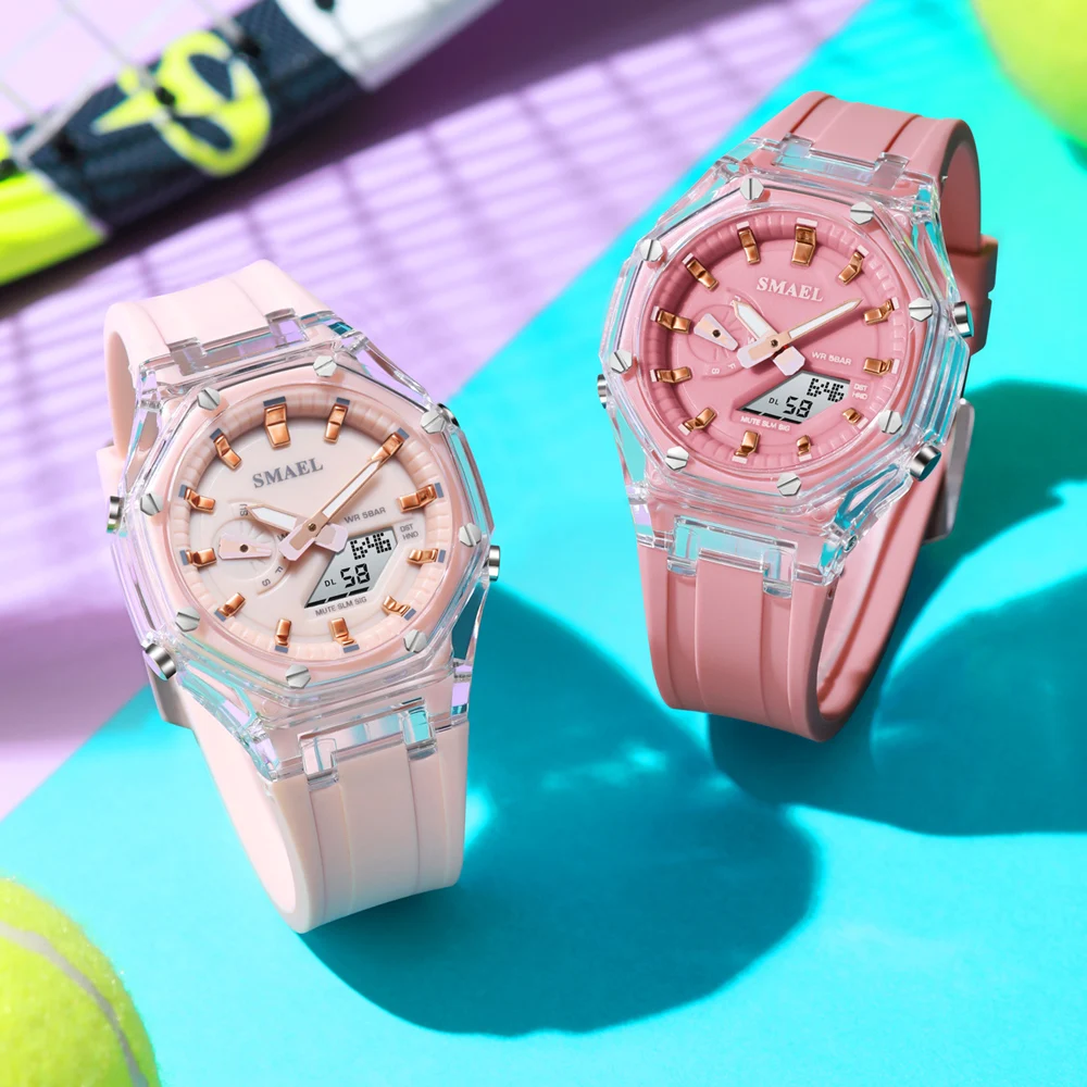 Quartz Watch Women Dual Time Fashion Casual Silicone Digital Strap Back Light Student Girl Sports Watch Female Wristwatch
Quartz Watch Women Dual Time Fashion Casual Silicone Digital Strap Back Light Student Girl Sports Watch Female Wristwatch