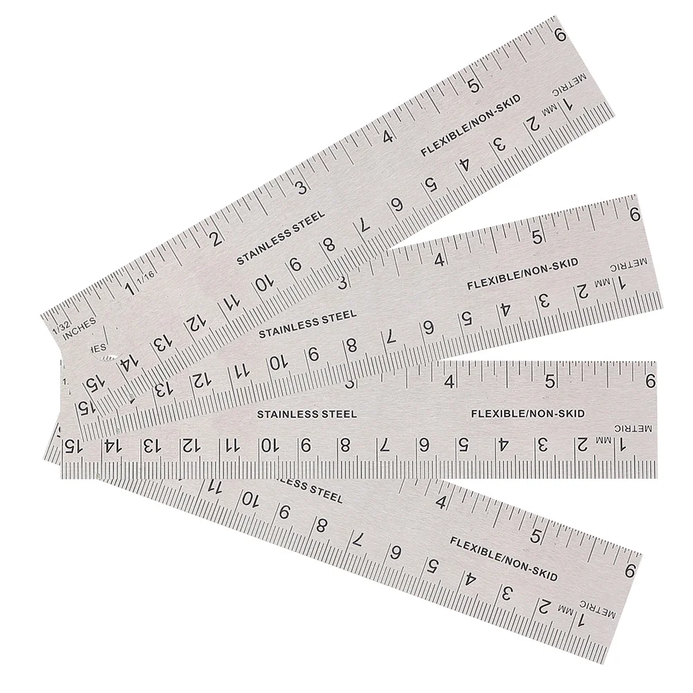 

4 Pcs Cork Ruler Convenient Student Novelty Rulers Household Backing Accessory Adorable Portable Drawing Students