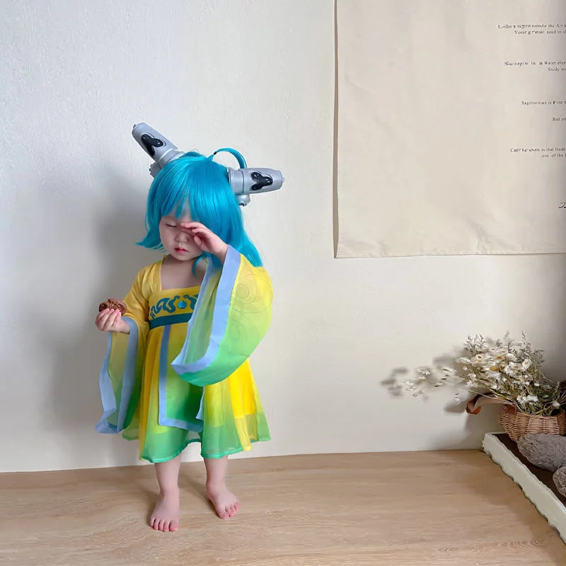 King Cai Wenji cos clothes children's original leather Teana string dress anime role play Hanfu girl
King Cai Wenji cos clothes children's original leather Teana string dress anime role play Hanfu girl