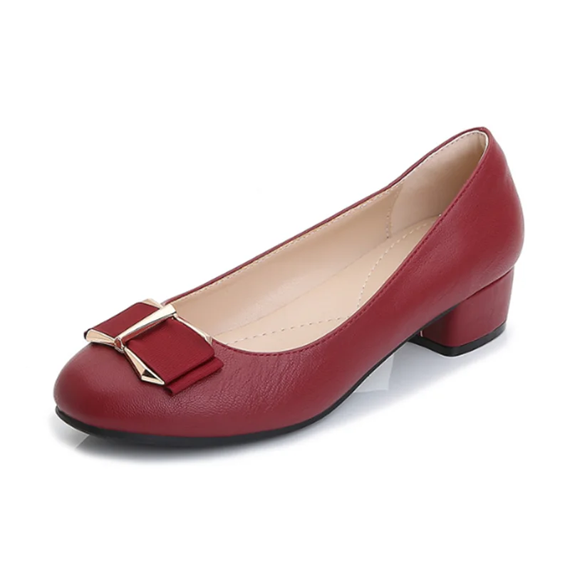 New Spring Autumn Women's Pumps Thick Heel Round Toe Sweet Bow Red High Heels Shoes Lady Shallow Mouth Work Shoes 32 33 40 41
New Spring Autumn Women's Pumps Thick Heel Round Toe Sweet Bow Red High Heels Shoes Lady Shallow Mouth Work Shoes 32 33 40 41