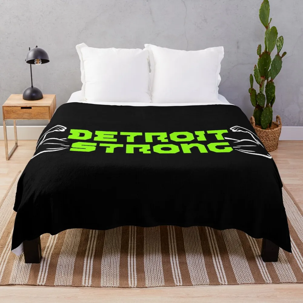 

Keep SpiritDetroit Strong Throw Blanket Sofa Blanket With Tassels Synthetic Skin Blanket Beach Blanket Double Blanket