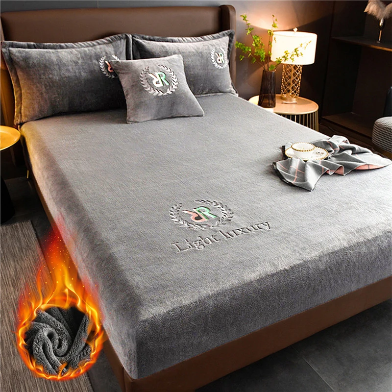 Winter Warm Thicken Mattress Cover Winter Warm Velvet Material Fitted Sheet Warm Bed Cover Mattress Protector Bed Linen Sheets
Winter Warm Thicken Mattress Cover Winter Warm Velvet Material Fitted Sheet Warm Bed Cover Mattress Protector Bed Linen Sheets