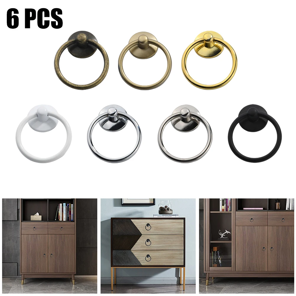 6pcs Vintage Round Ring Furniture Handles For Cabinets And Drawers Door Pull Handle Dresser Wardrobe Cupboard Knob Hardware
6pcs Vintage Round Ring Furniture Handles For Cabinets And Drawers Door Pull Handle Dresser Wardrobe Cupboard Knob Hardware
