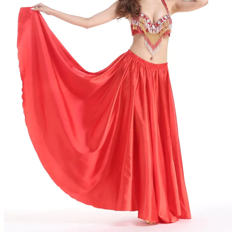 

Standard Shining Satin Long Spanish Skirt Swing Dancing Skirts Belly Dance Skirt Women Latin Dance Skirt Waltz Clothing