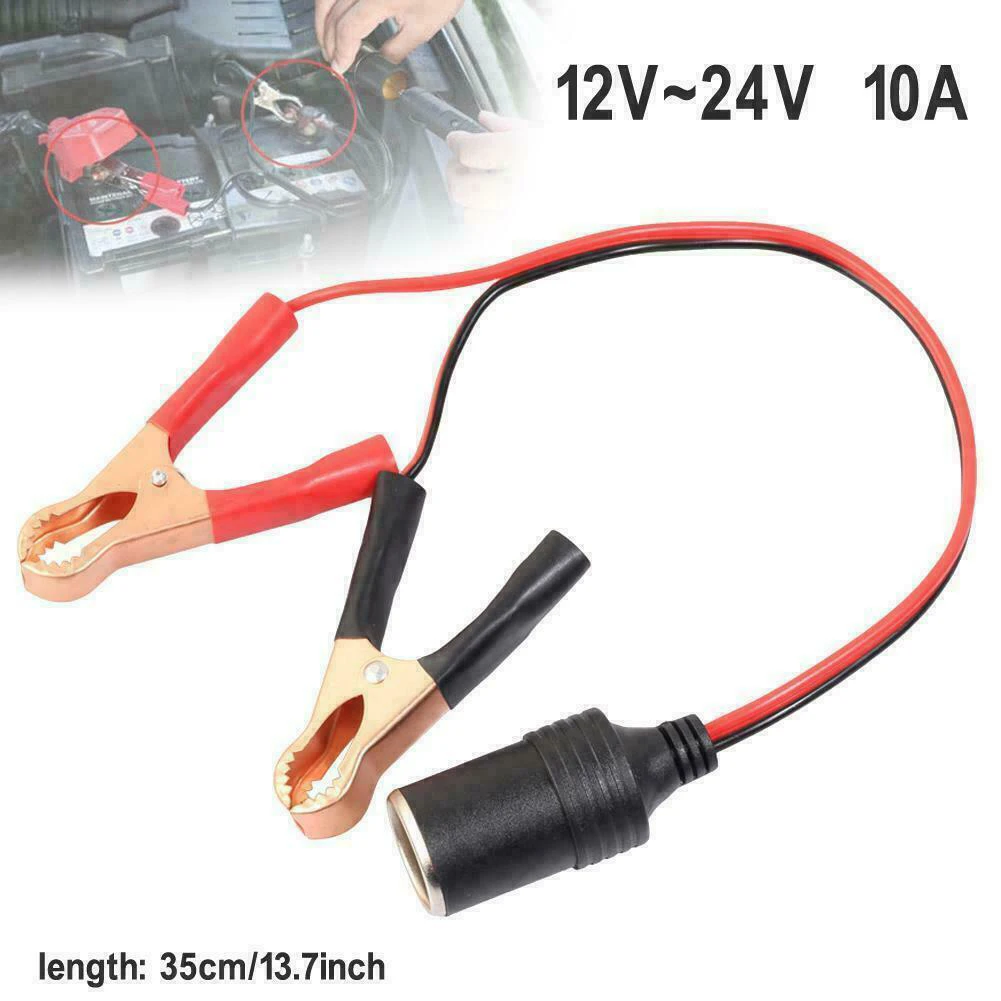 Alligator Car Battery Cable Clamp Metal Plastic 35cm/13.78in Battery Car Cigaret Crocodile Clip Lighter Socket
Alligator Car Battery Cable Clamp Metal Plastic 35cm/13.78in Battery Car Cigaret Crocodile Clip Lighter Socket