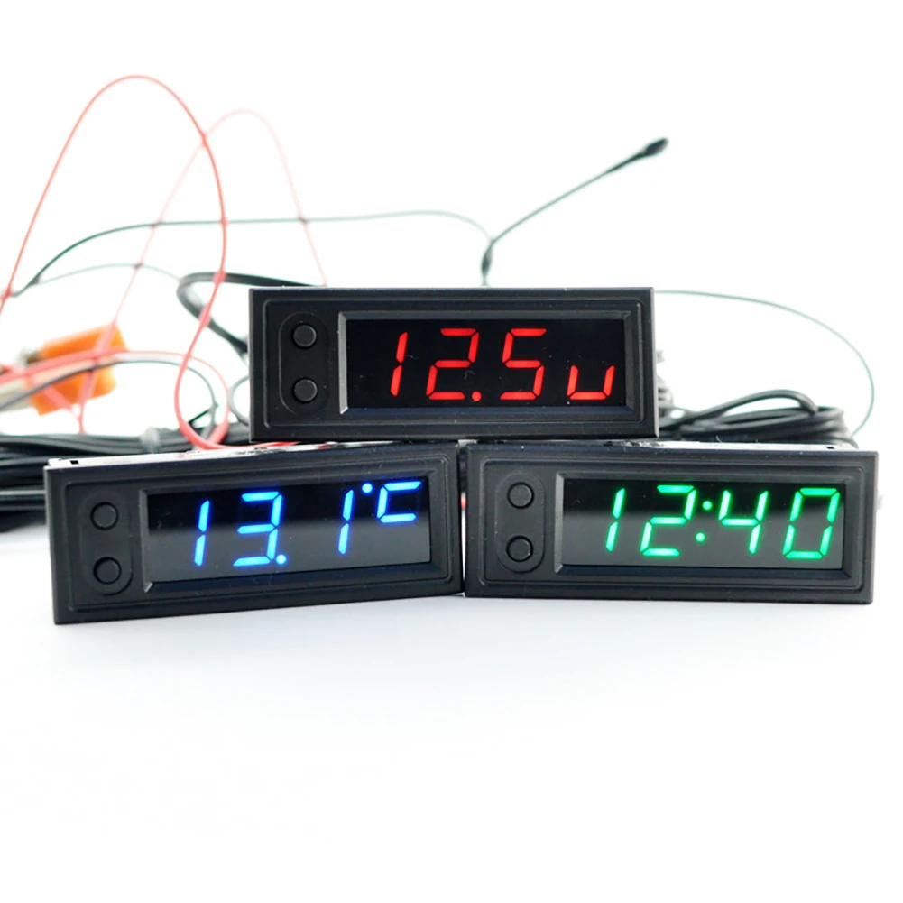 DC 12v Multifunction LED Thermometer for Car Temperature Monitor Panel Meter Measuring Range -50-110C with Temperature Probe
DC 12v Multifunction LED Thermometer for Car Temperature Monitor Panel Meter Measuring Range -50-110C with Temperature Probe