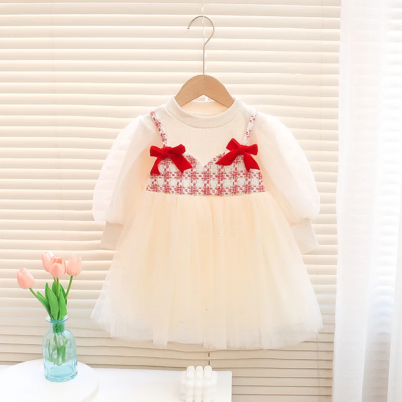 Girls' Little Fragrance Fake Two Piece Dress Korean Version Foreigner Mesh Skirt 2023 Spring and Autumn New Princess Skirt
Girls' Little Fragrance Fake Two Piece Dress Korean Version Foreigner Mesh Skirt 2023 Spring and Autumn New Princess Skirt