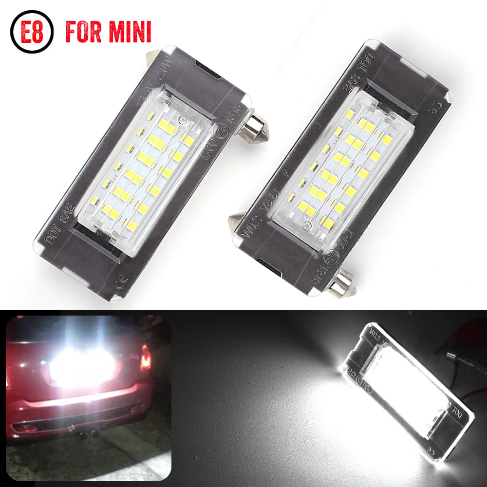 

For BMW Canbus White 12V Car LED License Plate Light Lamp Bead For Mini Cooper R56 R57 R58 R59 Ultra Bright Car Number Light