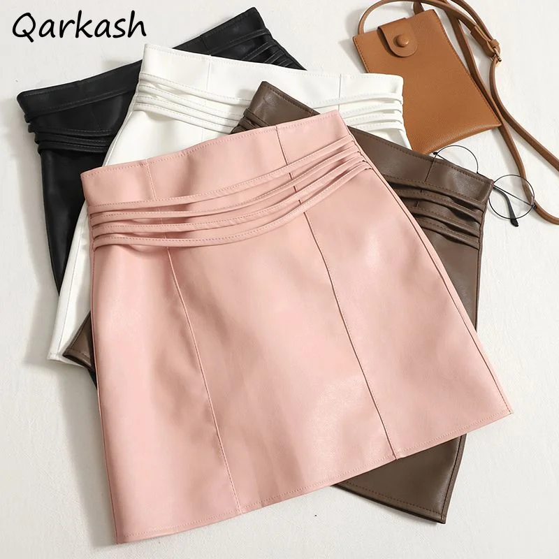 PU Skirts Women Autumn All-match Elegant Korean Style Fashion Chic A-line High Waist Simple Casual Office Ladies Юбка Женская
PU Skirts Women Autumn All-match Elegant Korean Style Fashion Chic A-line High Waist Simple Casual Office Ladies Юбка Женская