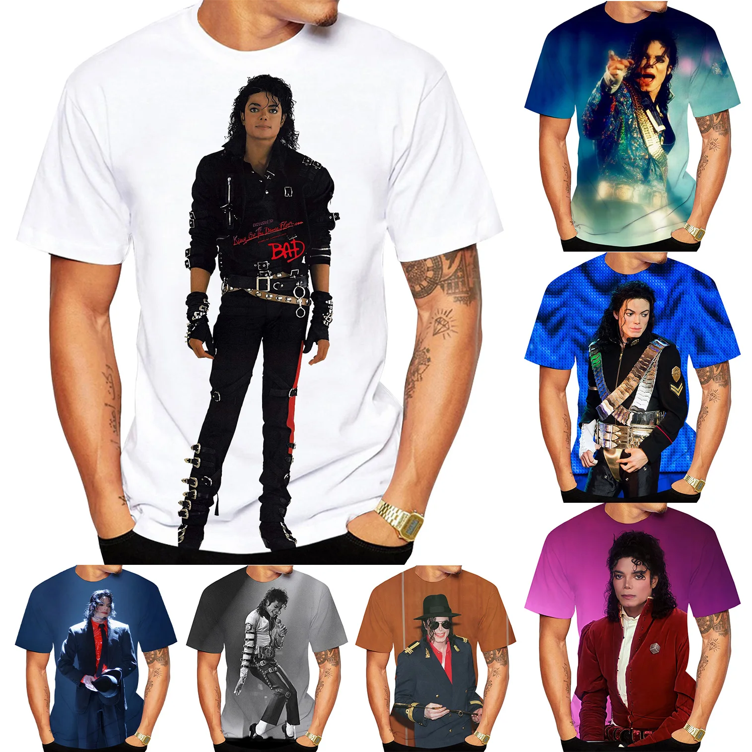 2023 New Fashion 3D Print Michael Jackson TShirt Short Sleeved T Shirt Men Women Child Kid Boy Summer Streetwear Pullover Tees
2023 New Fashion 3D Print Michael Jackson TShirt Short Sleeved T Shirt Men Women Child Kid Boy Summer Streetwear Pullover Tees