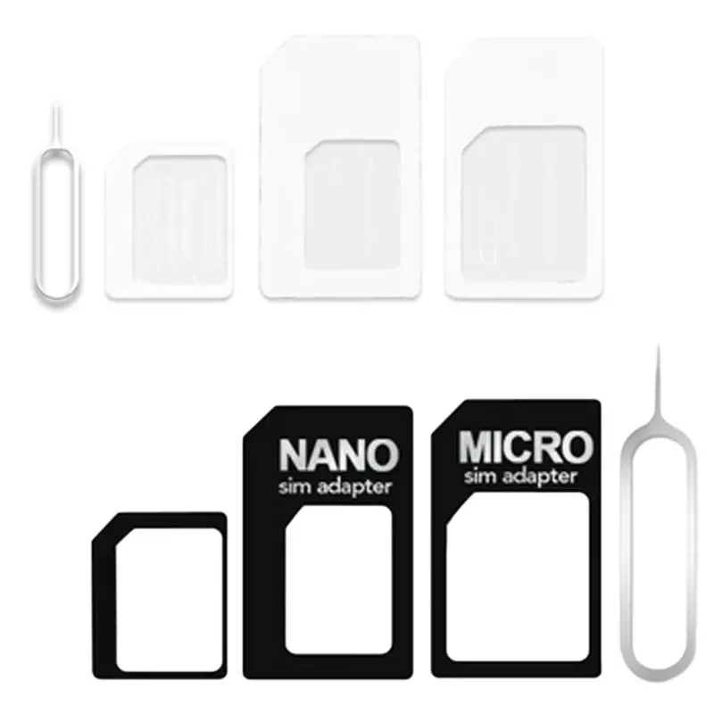 

for Nano Card Adapter 4 in 1 Converter to Micro/Standard for All Mobile Devices 2pcs U4LD