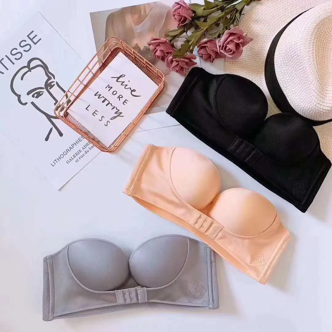 Women Bra Wire Free Sexy Push Up Invisible Bras Front Closure Underwear for Female Lady Brassiere Strapless Bralette Big Size
Women Bra Wire Free Sexy Push Up Invisible Bras Front Closure Underwear for Female Lady Brassiere Strapless Bralette Big Size