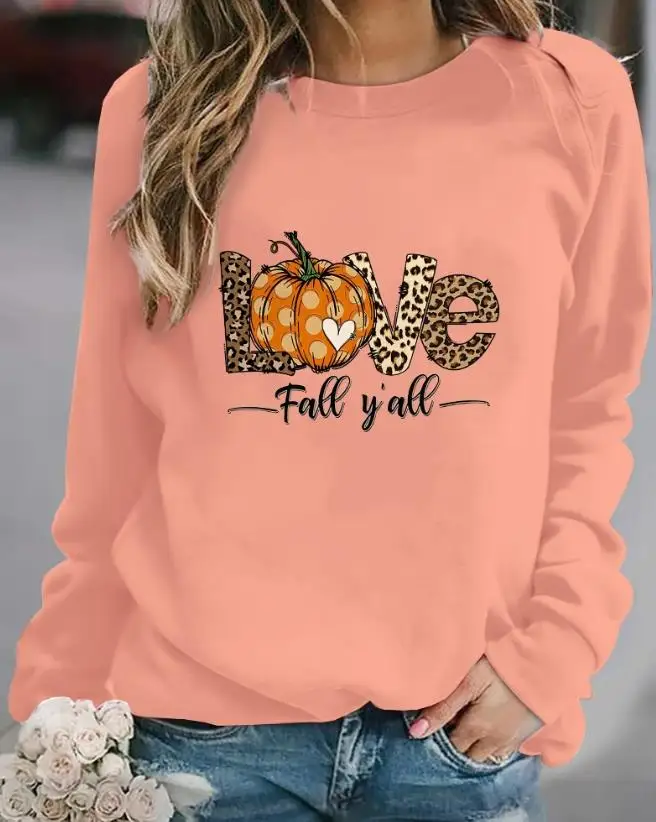 Women's Long Sleeve Pullover T-Shirt 2023 Autumn Winter Halloween Pumpkin Leopard Graphic Print Sweatshirt Female Clothing Top
Women's Long Sleeve Pullover T-Shirt 2023 Autumn Winter Halloween Pumpkin Leopard Graphic Print Sweatshirt Female Clothing Top