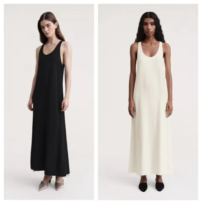 Платье-миди с U-образным вырезом, без рукавов 
Платье-миди с U-образным вырезом, без рукавов