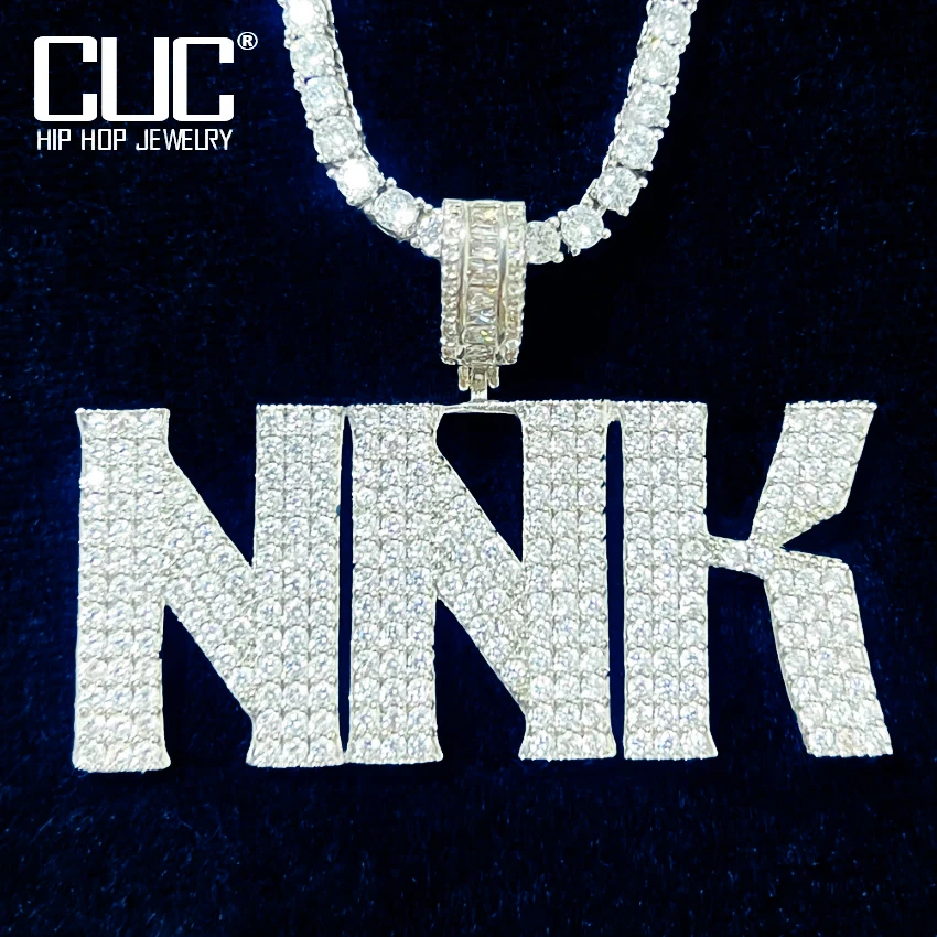 Custom Solid Back Letter Name Pendant For Men Women Micro Pave Zircon Hip Hop Necklace Chain Rock Jewelry
Custom Solid Back Letter Name Pendant For Men Women Micro Pave Zircon Hip Hop Necklace Chain Rock Jewelry
