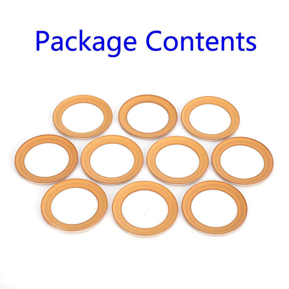 

10pc Pump Piston Rings Rubber Insulated Suitable For 1100w Oil-Free Silent Air Compressor 48*68*1mm High Temperature Resistance