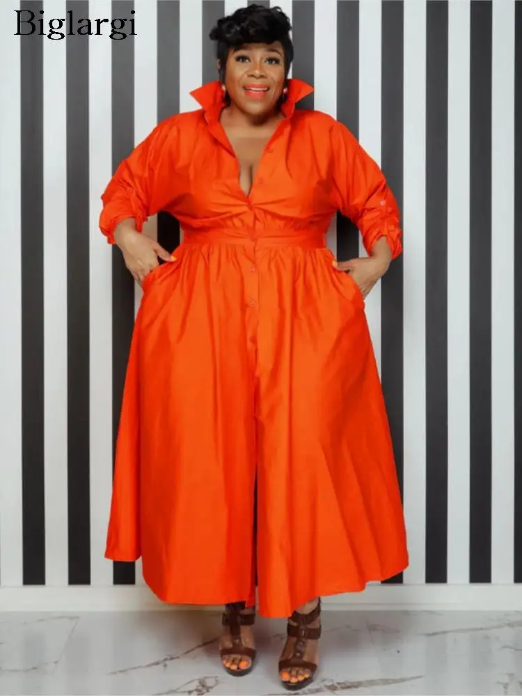 Plus Size Autumn Long Shirt Dress Women Long Sleeve Casual Loose Fashion Ladies Dresses Pleated Woman Dress 2023 Vestido Mujer
Plus Size Autumn Long Shirt Dress Women Long Sleeve Casual Loose Fashion Ladies Dresses Pleated Woman Dress 2023 Vestido Mujer
