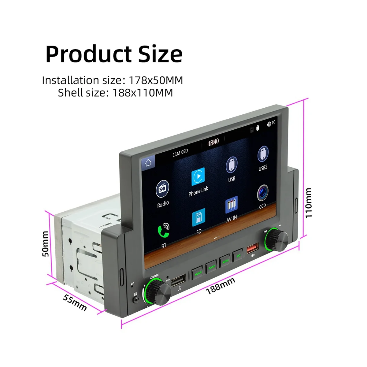 1 Din Universal Car Radio 6.2 Inch MP5 Multimedia Player Autostereo Android Carplay MirrorLink Bluetooth with Cam F170C
1 Din Universal Car Radio 6.2 Inch MP5 Multimedia Player Autostereo Android Carplay MirrorLink Bluetooth with Cam F170C